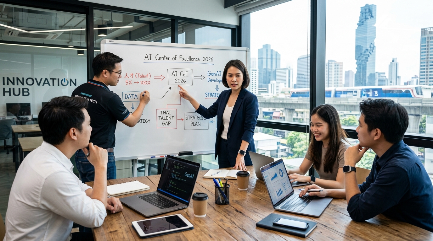 วิกฤต 95% ผู้บริหารไทยขาดทักษะ AI: กลยุทธ์อุดช่องโหว่ด้วย AI CoE ภายในปี 2026