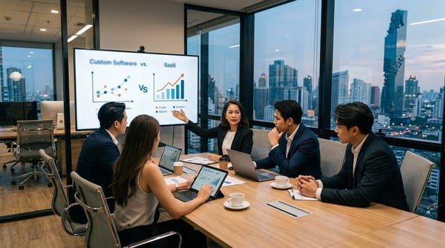 Comparing Custom Software and SaaS TCO for Thai Firms 2026