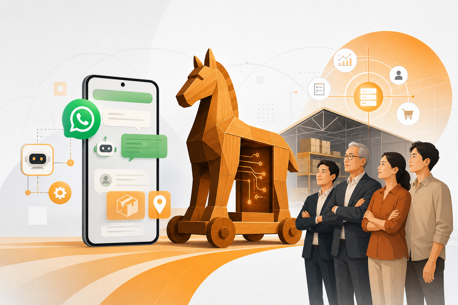 กลยุทธ์ม้าโทรจัน: ทายาทธุรกิจใช้ WhatsApp และ LINE แอบฝังระบบอัตโนมัติในกงสีได้อย่างไร