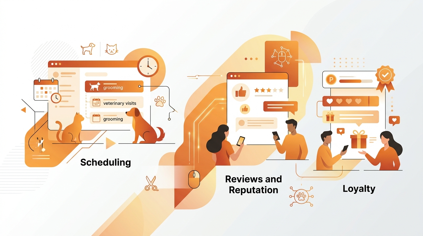 วิธีใช้ AI สำหรับธุรกิจบริการสัตว์เลี้ยง: จัดตารางงาน จัดการรีวิว และเพิ่มลูกค้าประจำ