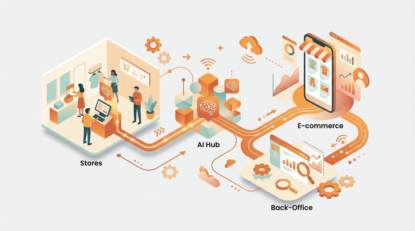 วิธีใช้ AI เชื่อมโยงหน้าร้าน E-commerce และระบบหลังบ้านสำหรับธุรกิจค้าปลีก