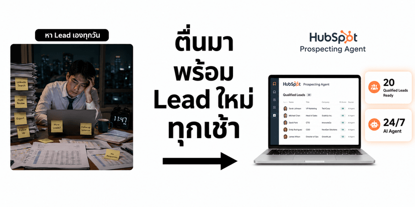 Is your sales team still 'finding leads manually'? HubSpot Prospecting Agent does it for you 24/7 while you sleep