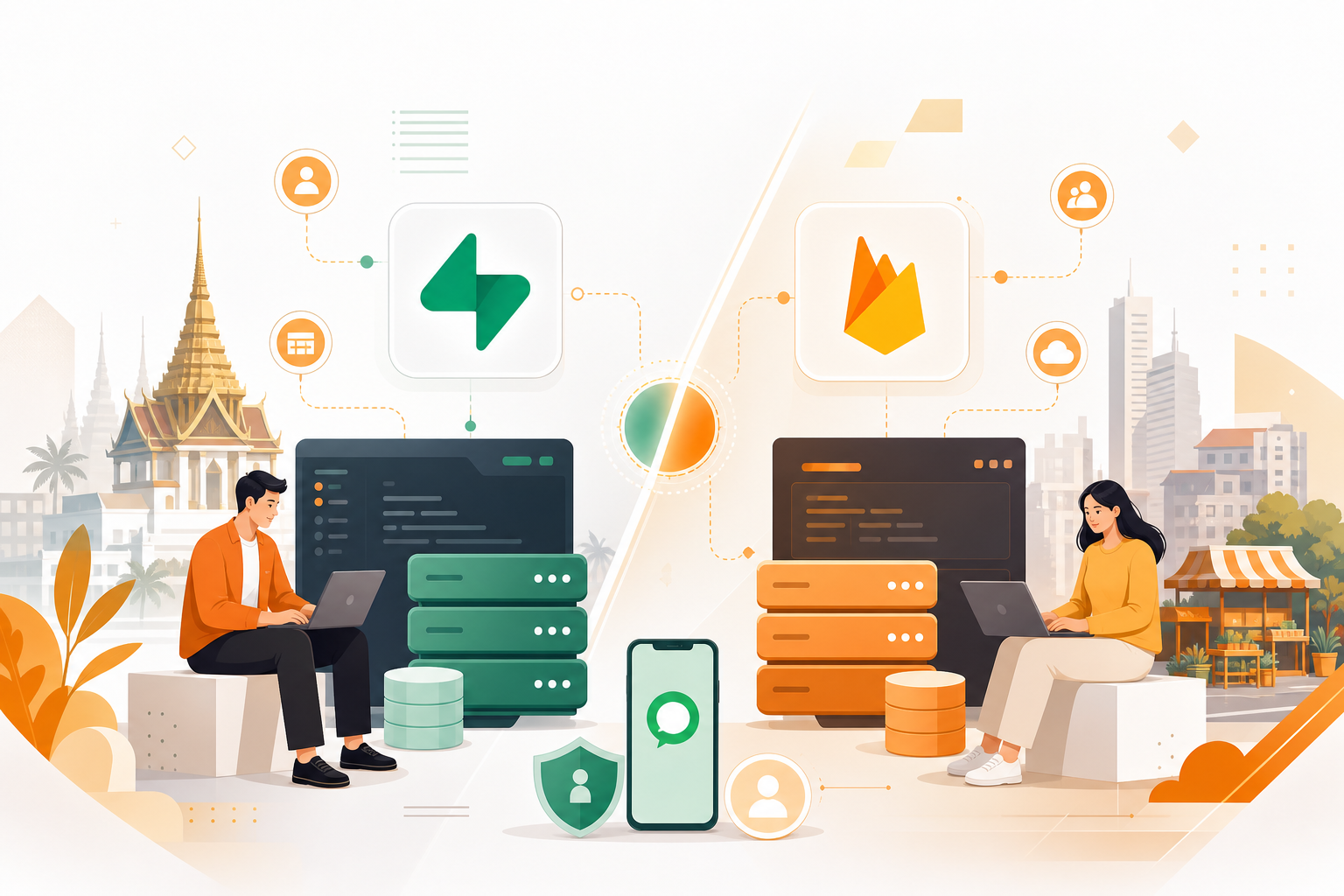Supabase vs Firebase 2026: คู่มือเลือกระบบหลังบ้านสำหรับ SME ไทย