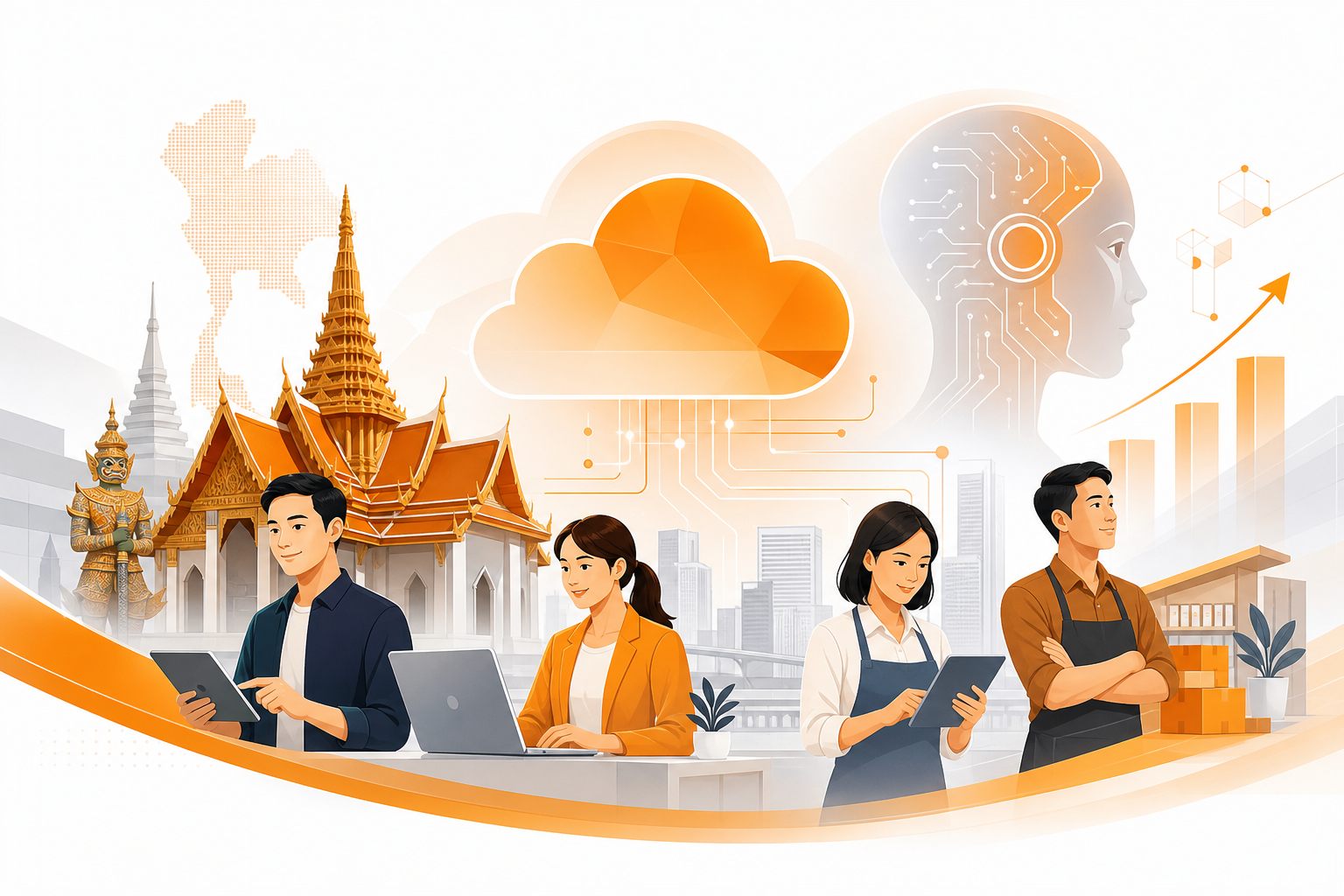 เศรษฐกิจดิจิทัลไทยปี 2026: เจาะลึกมูลค่า 10.9 พันล้านเหรียญ และวิธีที่ 150,000 ธุรกิจใช้ AI สร้างกำไร (thailand digital economy 2026)