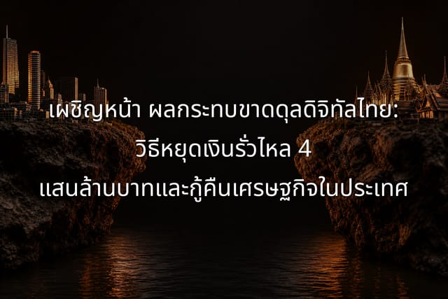 Addressing Thailand's Digital Deficit to Recover 400B Baht
