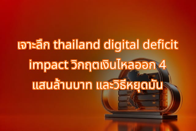ผลกระทบ digital deficit ของไทย และการรักษาเงิน 4 แสนล้านบาท