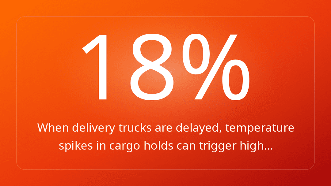 When delivery trucks are delayed, temperature spikes in cargo holds can trigger high…