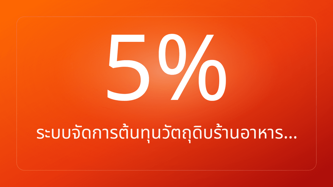 ระบบจัดการต้นทุนวัตถุดิบร้านอาหาร…