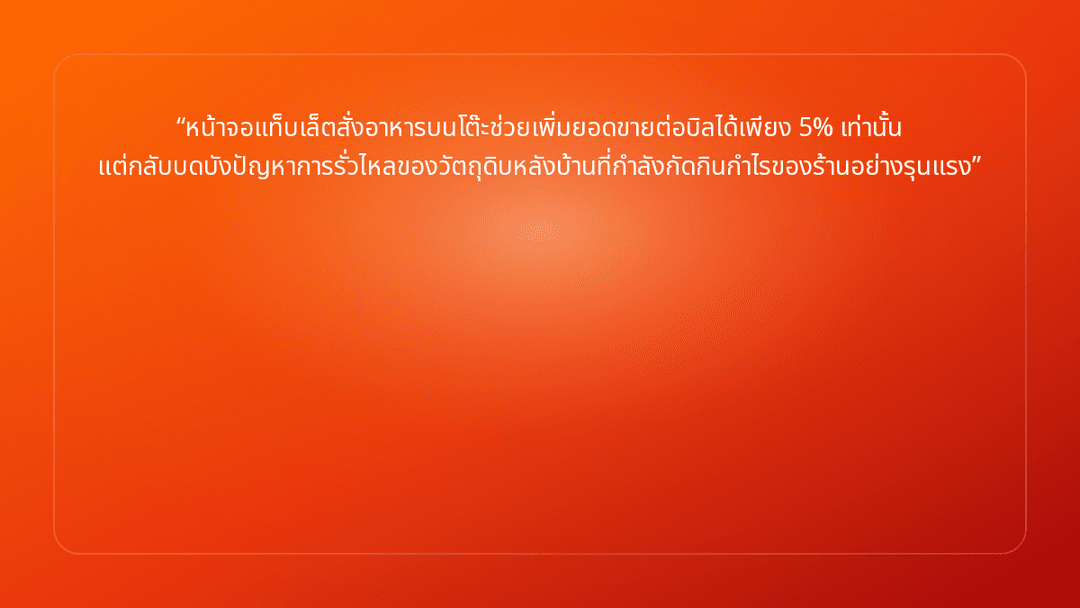หน้าจอแท็บเล็ตสั่งอาหารบนโต๊ะช่วยเพิ่มยอดขายต่อบิลได้เพียง 5% เท่านั้น แต่กลั…