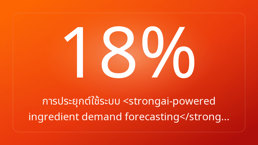 การประยุกต์ใช้ระบบ <strongai-powered ingredient demand forecasting</strong…