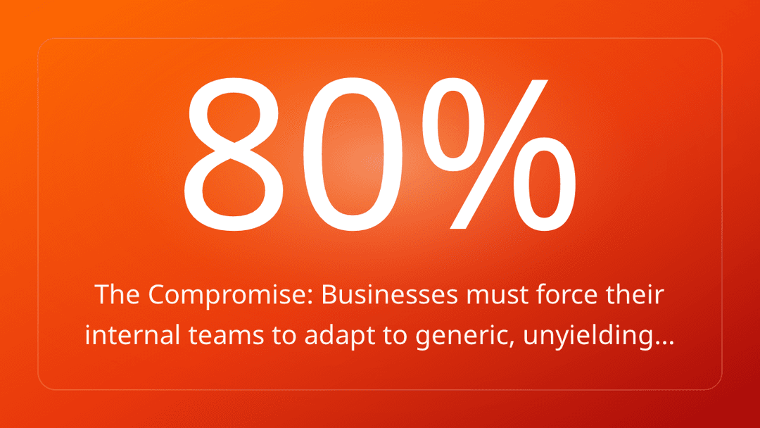 The Compromise: Businesses must force their internal teams to adapt to generic, unyielding…