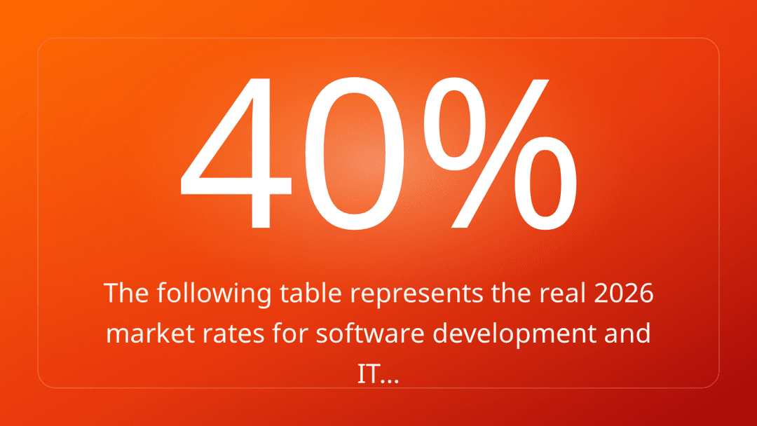 The following table represents the real 2026 market rates for software development and IT…
