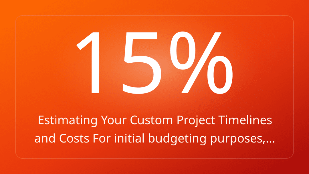 Estimating Your Custom Project Timelines and Costs For initial budgeting purposes,…
