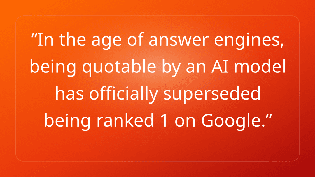 In the age of answer engines, being quotable by an AI model has officially su…