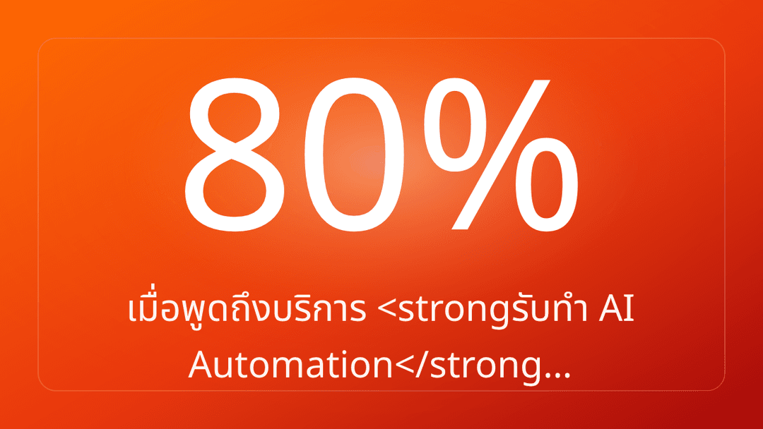 เมื่อพูดถึงบริการ <strongรับทำ AI Automation</strong…