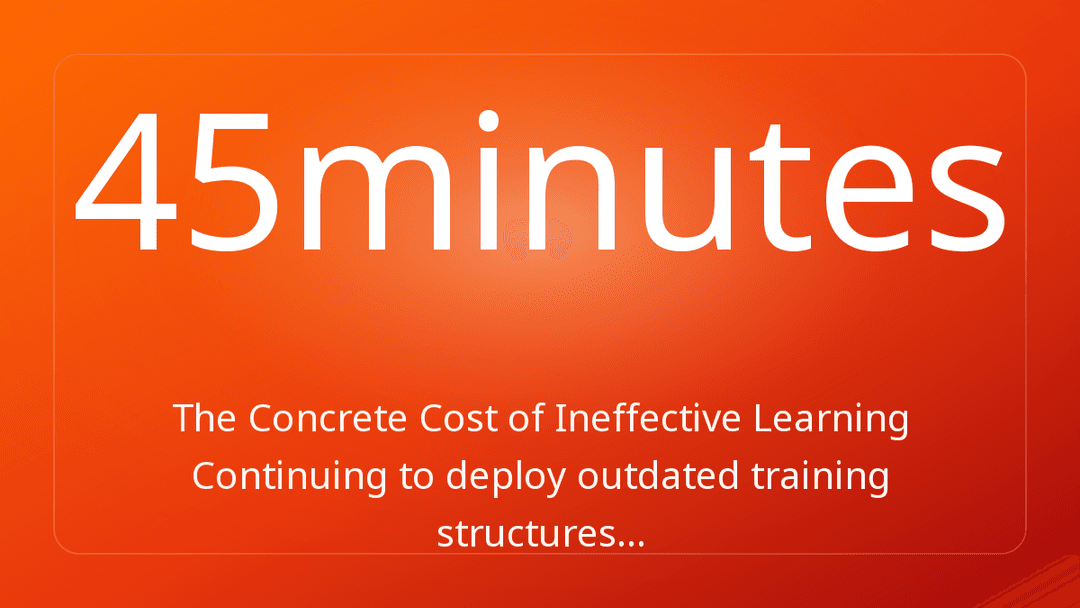 The Concrete Cost of Ineffective Learning Continuing to deploy outdated training structures…