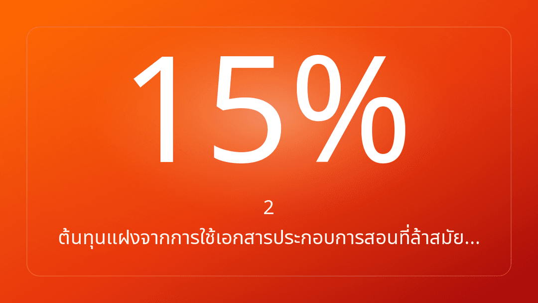 2 ต้นทุนแฝงจากการใช้เอกสารประกอบการสอนที่ล้าสมัย…