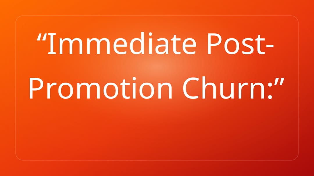 Immediate Post-Promotion Churn: