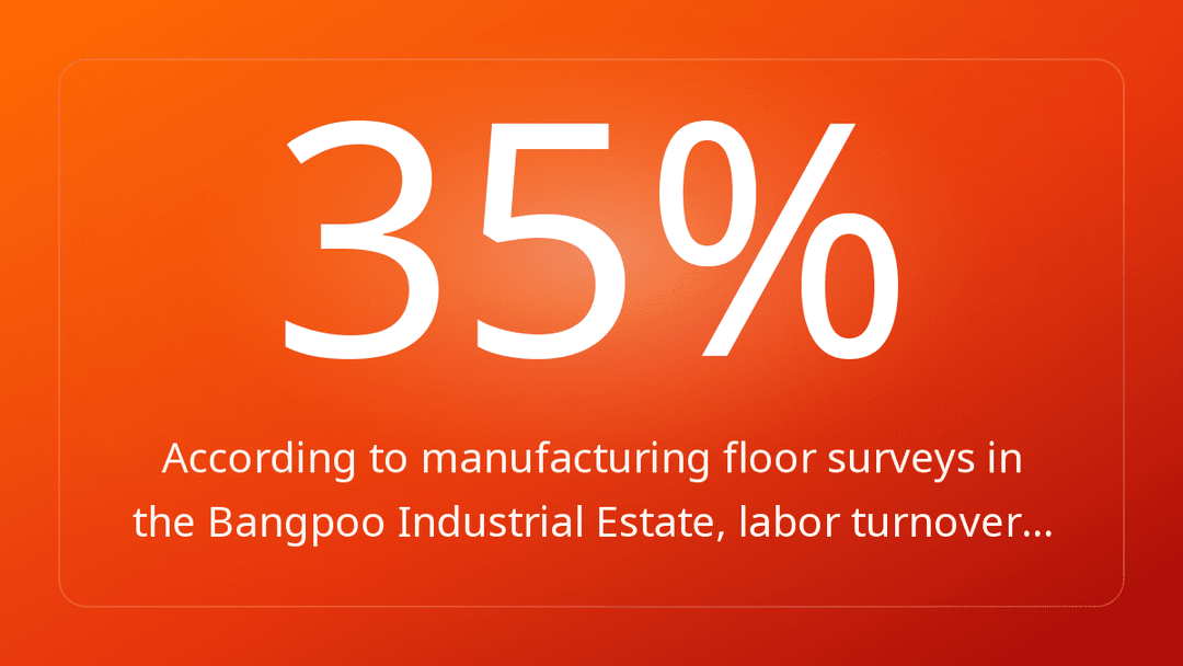 According to manufacturing floor surveys in the Bangpoo Industrial Estate, labor turnover…