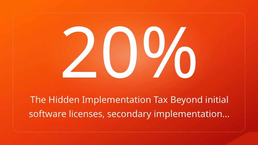 The Hidden Implementation Tax Beyond initial software licenses, secondary implementation…