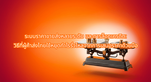 ระบบราคาขายส่งหลายระดับ และการล็อกเครดิต: วิธีที่ผู้ค้าส่งไทยใช้หยุดกำไรรั่วไหลจากการเสนอราคาด้วยมือ