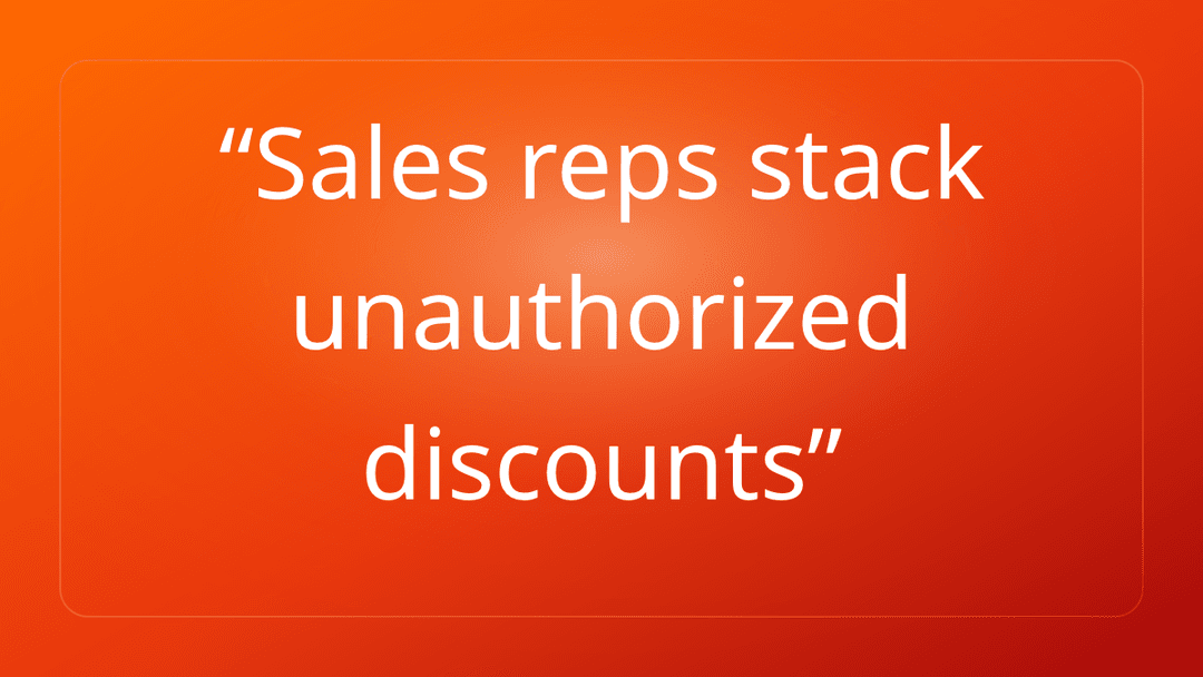 Sales reps stack unauthorized discounts