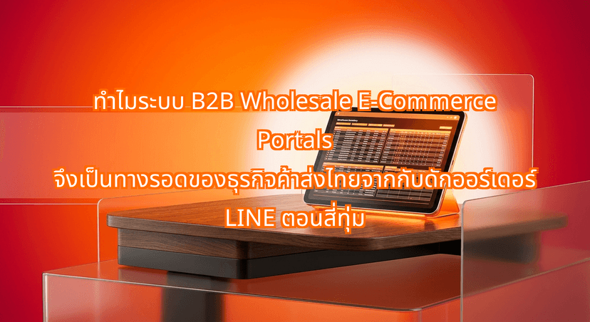 Why B2B Wholesale E-Commerce Portals Are Saving Thai Distributors from the 10 PM LINE Order Trap