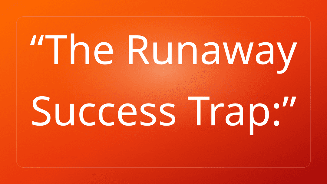 The Runaway Success Trap: