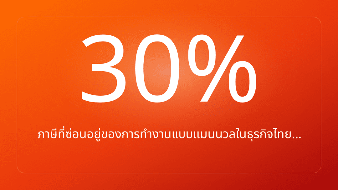 ภาษีที่ซ่อนอยู่ของการทำงานแบบแมนนวลในธุรกิจไทย…