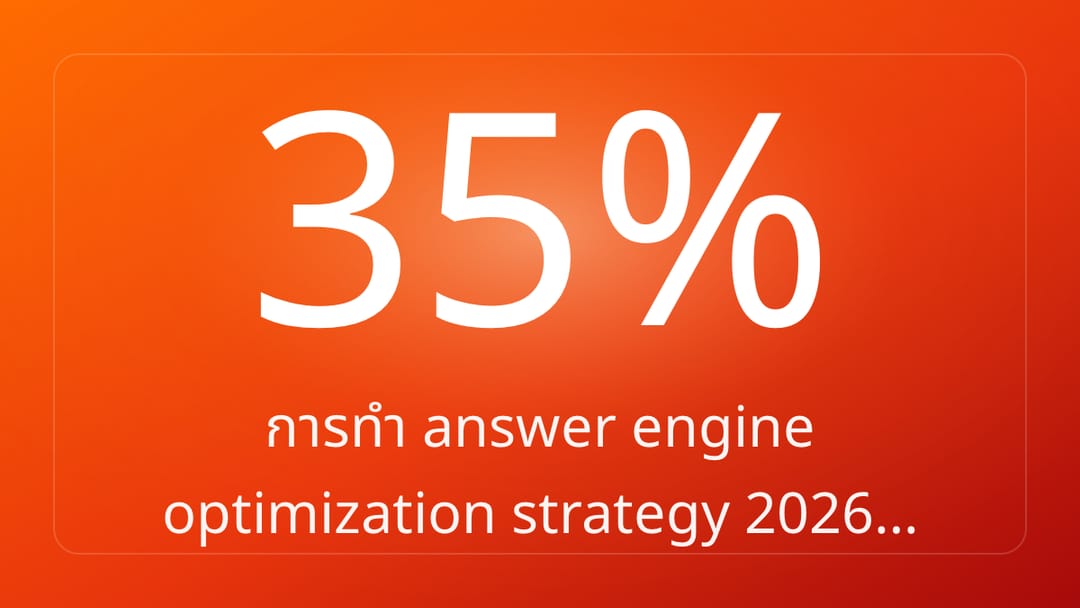 การทำ answer engine optimization strategy 2026…