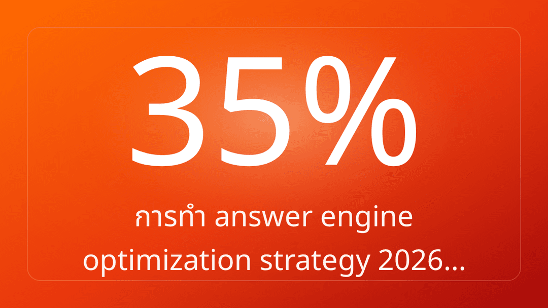การทำ answer engine optimization strategy 2026…