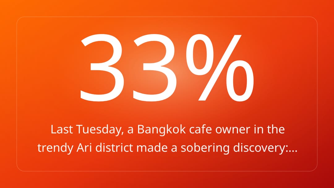 Last Tuesday, a Bangkok cafe owner in the trendy Ari district made a sobering discovery:…