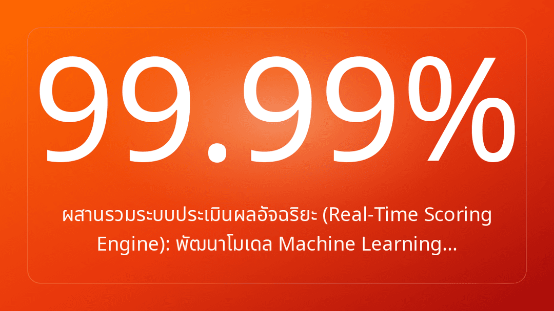 ผสานรวมระบบประเมินผลอัจฉริยะ Real-Time Scoring Engine: พัฒนาโมเดล Machine Learning…
