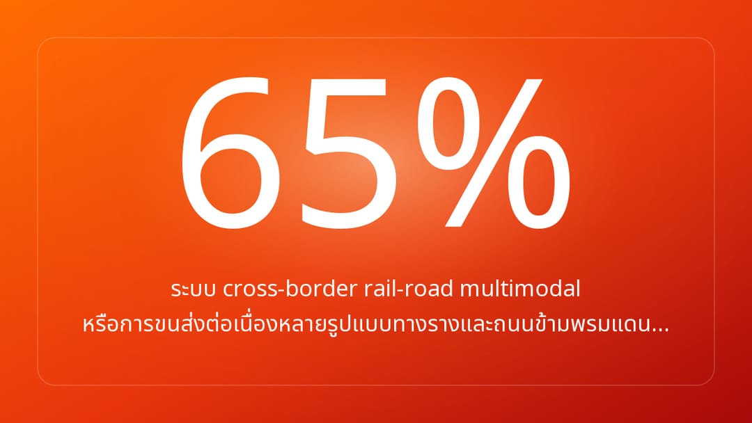 ระบบ cross-border rail-road multimodal หรือการขนส่งต่อเนื่องหลายรูปแบบทางรางและถนนข้ามพรมแดน…