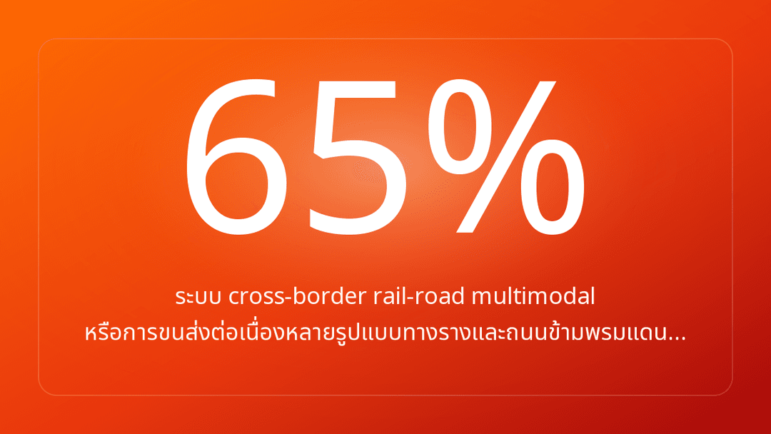 ระบบ cross-border rail-road multimodal หรือการขนส่งต่อเนื่องหลายรูปแบบทางรางและถนนข้ามพรมแดน…