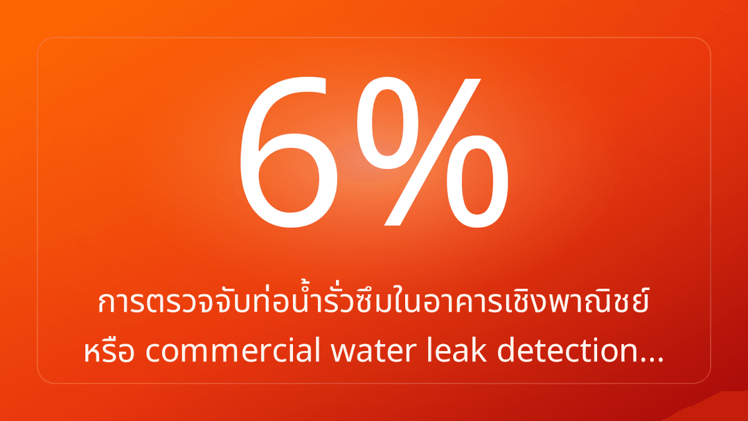 การตรวจจับท่อน้ำรั่วซึมในอาคารเชิงพาณิชย์ หรือ commercial water leak detection…