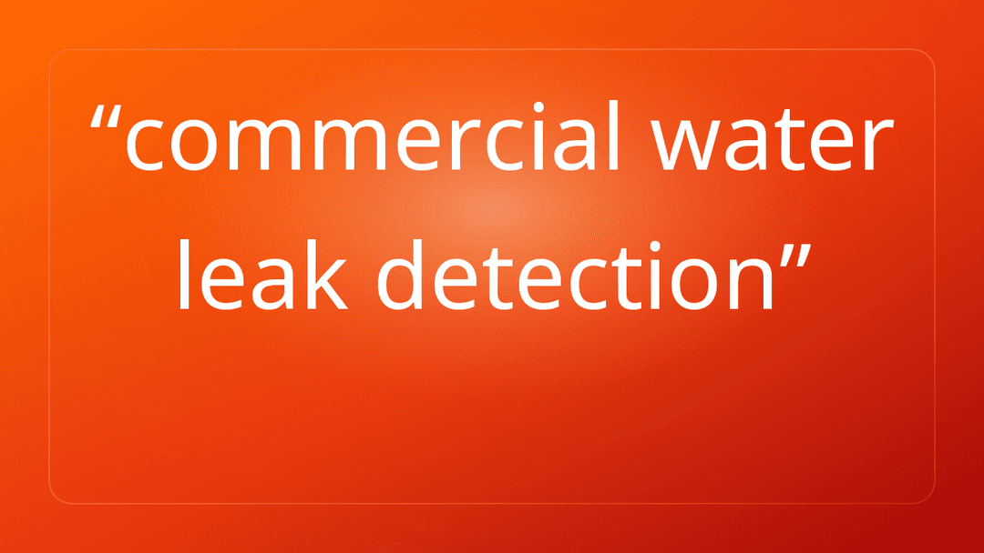 commercial water leak detection