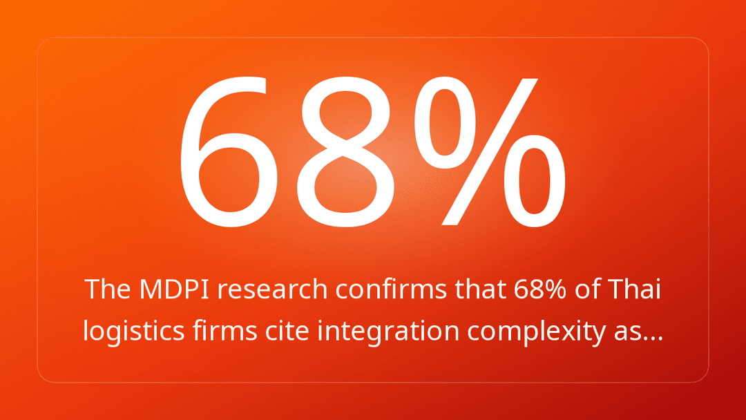 The MDPI research confirms that 68% of Thai logistics firms cite integration complexity as…