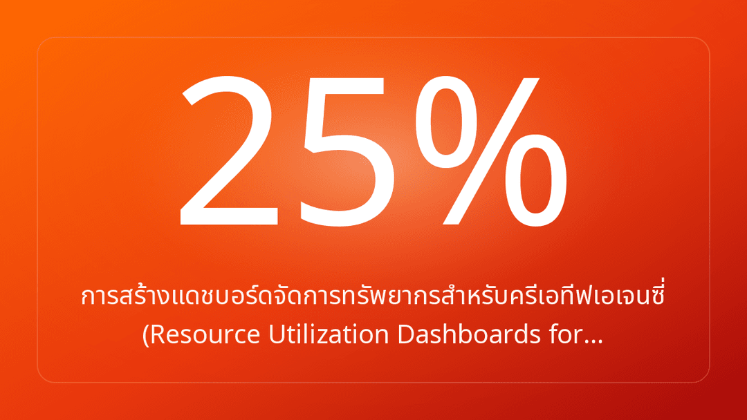 การสร้างแดชบอร์ดจัดการทรัพยากรสำหรับครีเอทีฟเอเจนซี่ Resource Utilization Dashboards for…