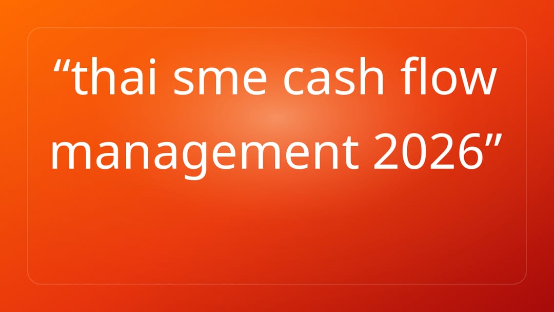 thai sme cash flow management 2026