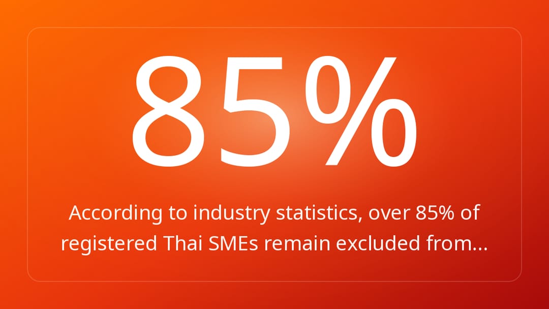 According to industry statistics, over 85% of registered Thai SMEs remain excluded from…