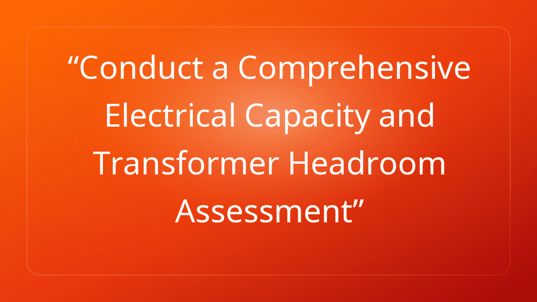 Conduct a Comprehensive Electrical Capacity and Transformer Headroom Assessment