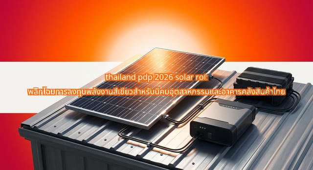Thailand PDP 2026 Solar ROI for Industrial Estate Energy