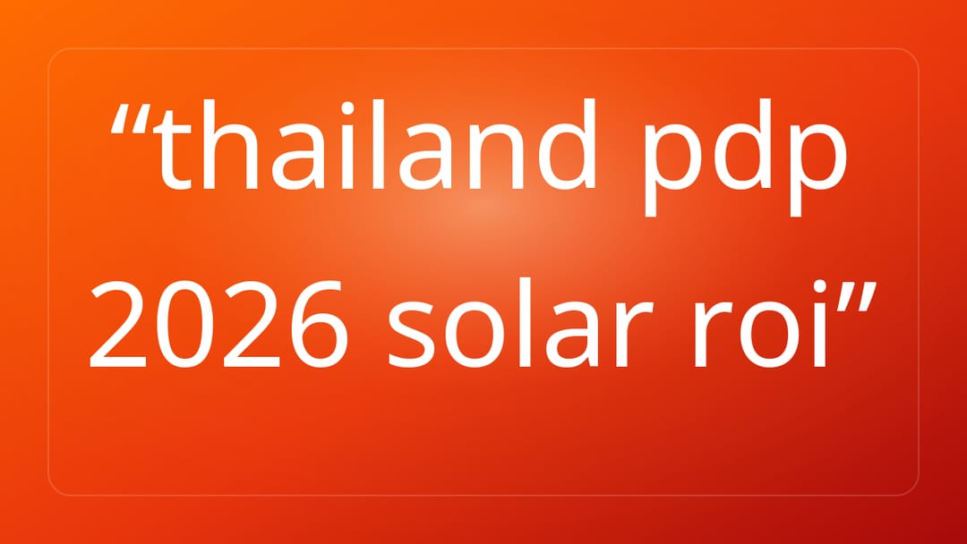thailand pdp 2026 solar roi