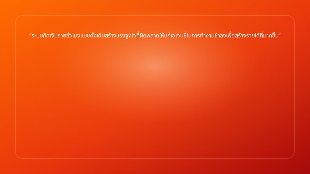 ระบบคิดเงินรายชั่วโมงแบบดั้งเดิมสร้างแรงจูงใจที่ผิดพลาดให้แก่เอเจนซี่ในการทำง…