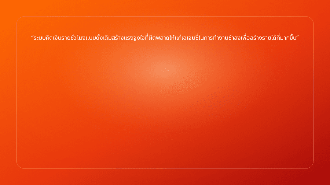 ระบบคิดเงินรายชั่วโมงแบบดั้งเดิมสร้างแรงจูงใจที่ผิดพลาดให้แก่เอเจนซี่ในการทำง…