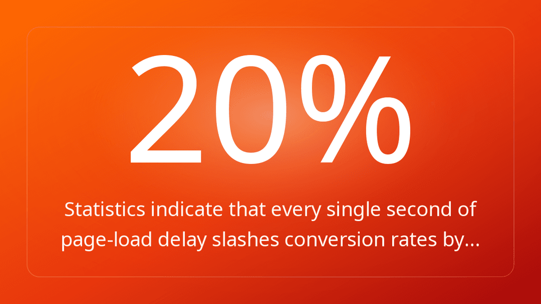 Statistics indicate that every single second of page-load delay slashes conversion rates by…