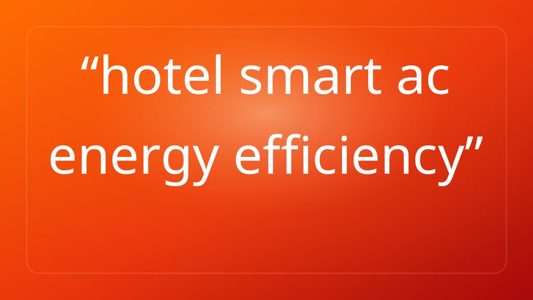 hotel smart ac energy efficiency
