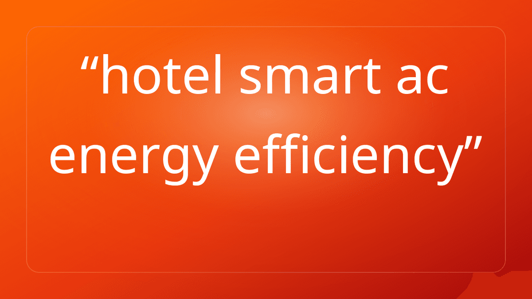 hotel smart ac energy efficiency