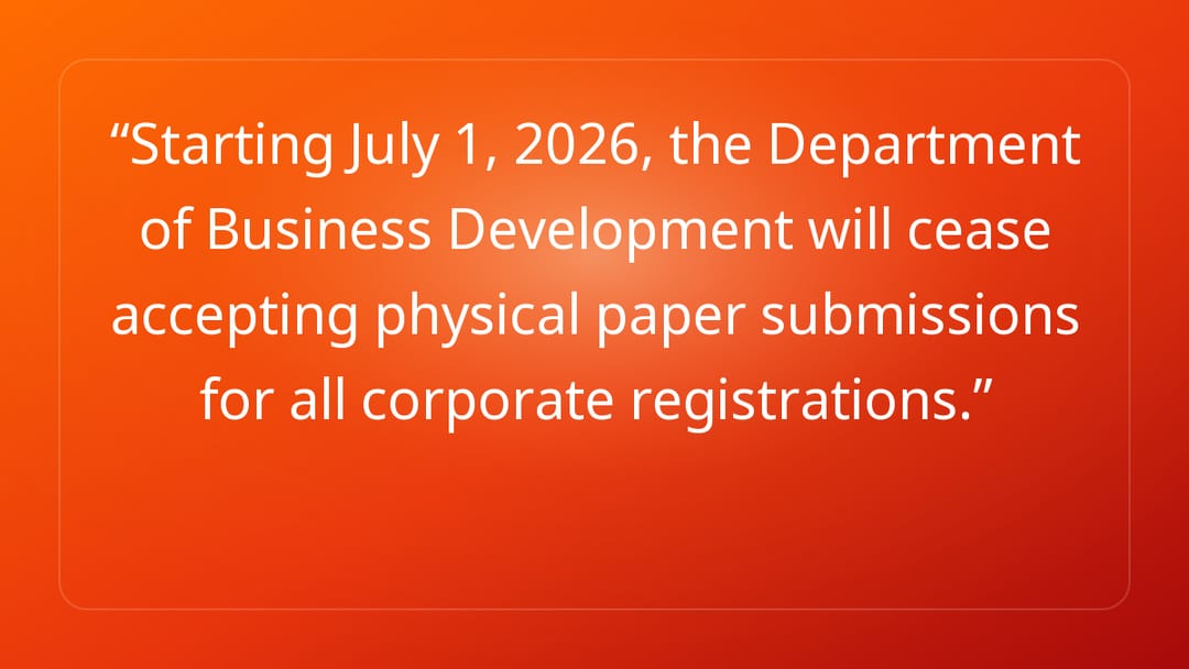 Starting July 1, 2026, the Department of Business Development will cease acce…